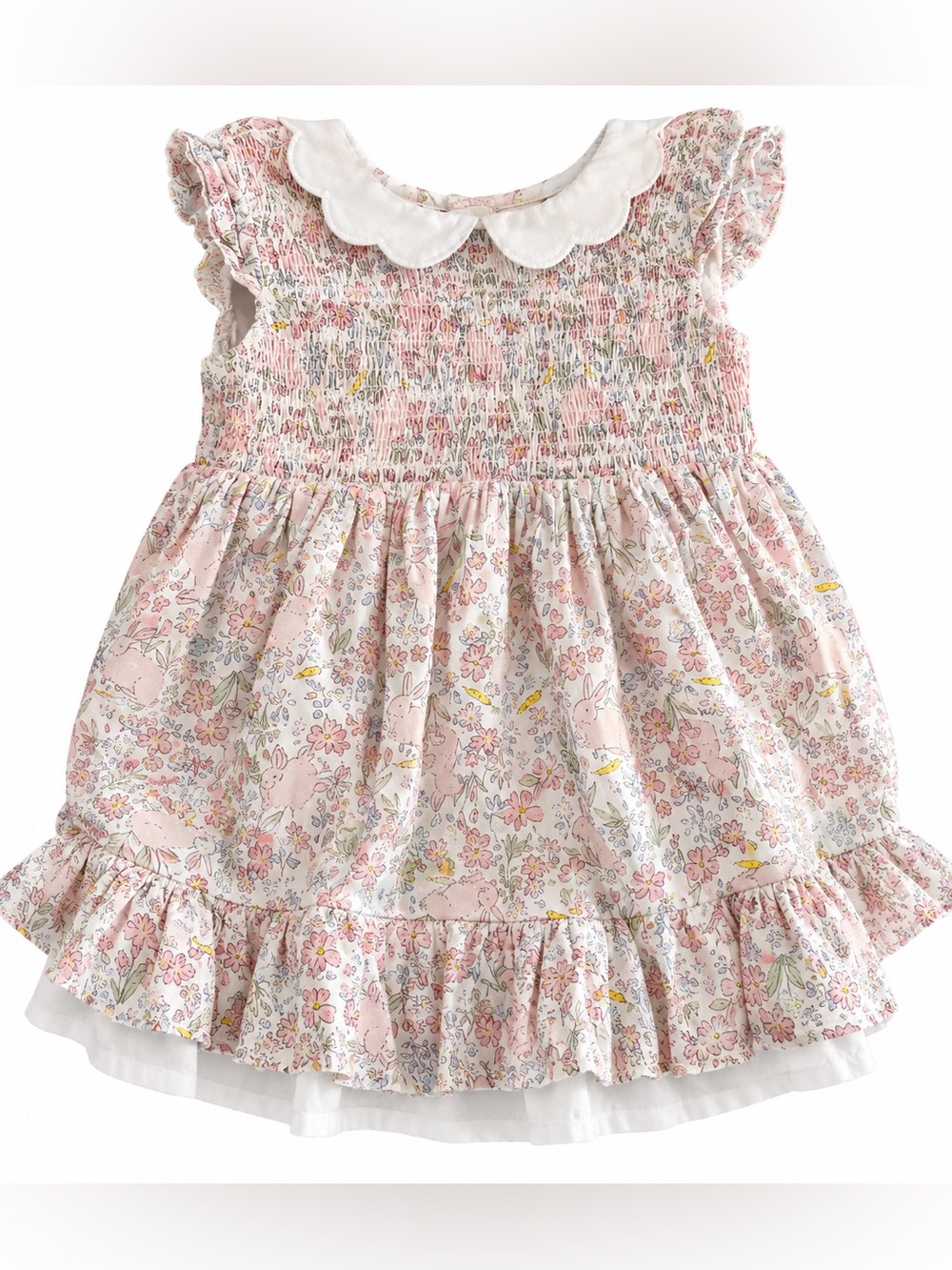 Haute Hippie Kids Floral Cream Pink Yellow One-Piece